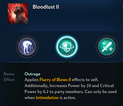 Bloodlust Skill Advancement